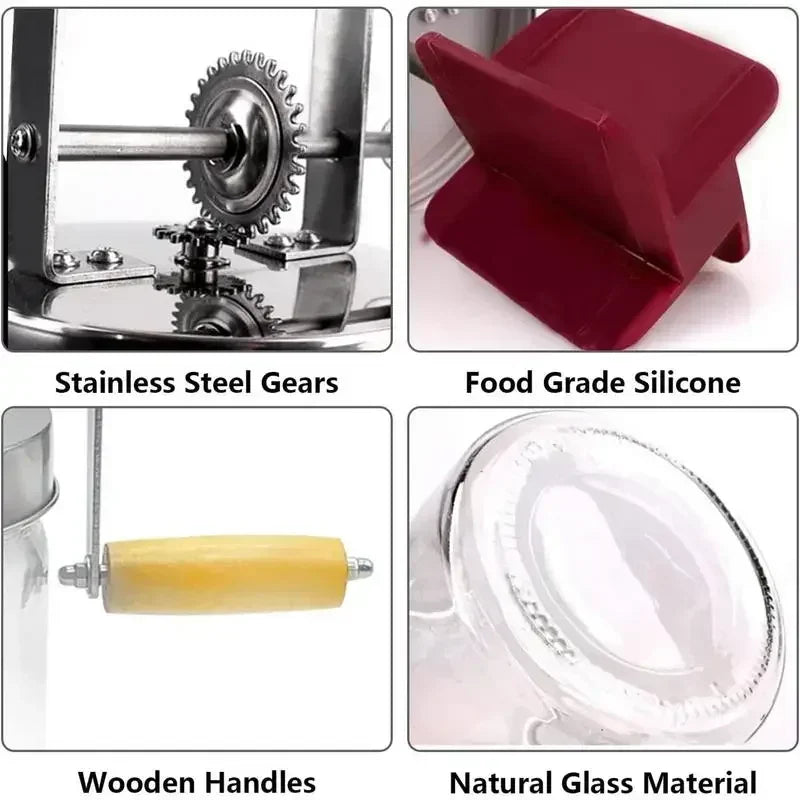 Manual Butter Maker – Home Butter Machine with Wooden Handle