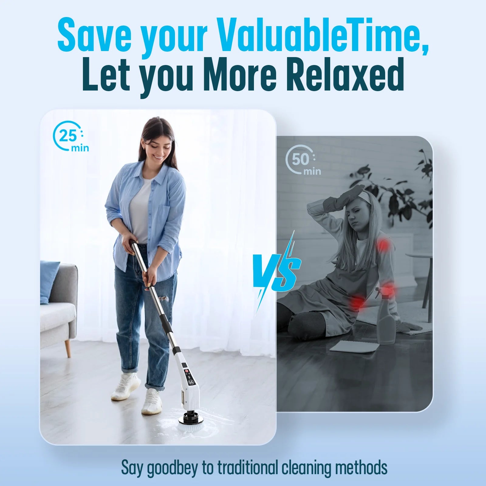 Electric cleaning tool for tough stains